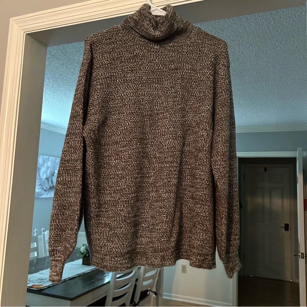 Color Alien Women’s Boutique Brown Heather Cowl Neck Sweater Size Large